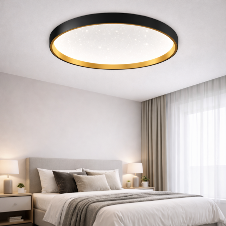 جلوب ليد سقف اطار عريض أسود+ذهبي