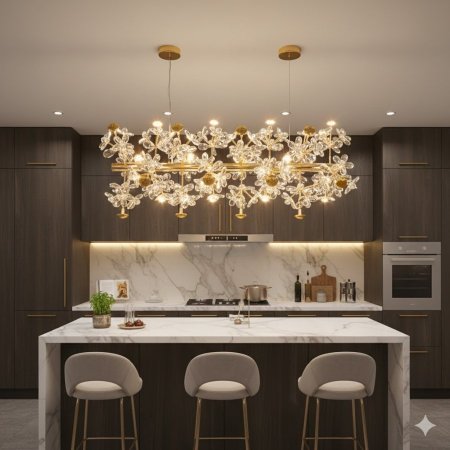 ثريا وردات كريستال مستطيل