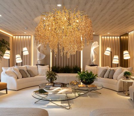 ثريا عناقيد كريستال عسلي