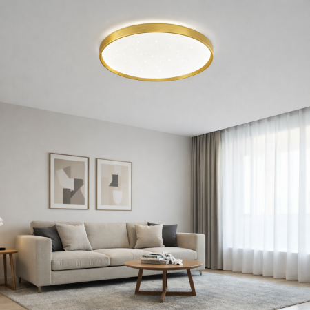 جلوب ليد سقف اطار عريض ذهبي