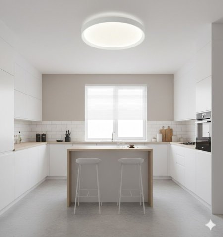 جلوب ليد سقف اطار عريض أبيض