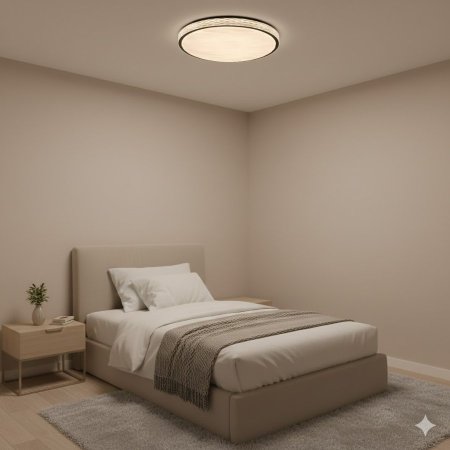 جلوب ليد سقف إطار أسود وزخرفة