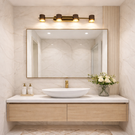 إنارة مغسلة الأسطوانات الشوكولاتية