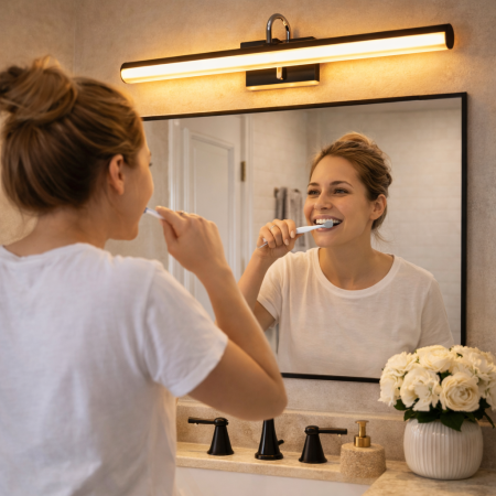 إنارة مغسلة خط مستقيم